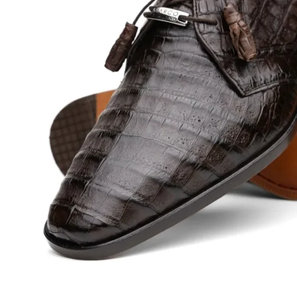 Hot Marco di Milano Lacio Caiman Crocodile Derby Brown
