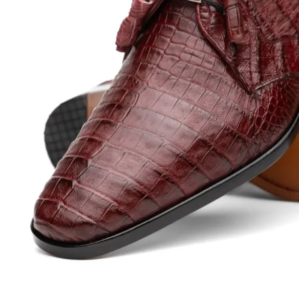 Sale Marco di Milano Lacio Caiman Crocodile Derby Wine