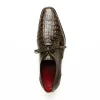 Flash Sale Marco di Milano Lacio Caiman Crocodile Derby Wood Green WoodGreen
