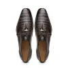 Hot Marco di Milano Lacio Caiman Crocodile Derby Brown