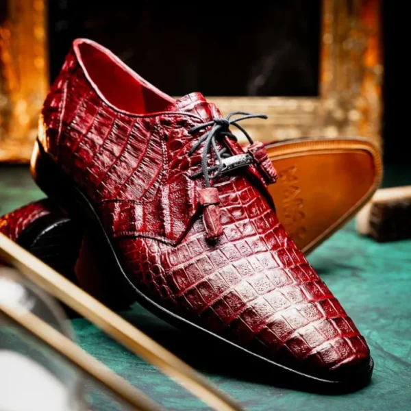 Sale Marco di Milano Lacio Caiman Crocodile Derby Wine