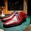 Sale Marco di Milano Lacio Caiman Crocodile Derby Wine