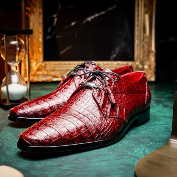 Sale Marco di Milano Lacio Caiman Crocodile Derby Wine