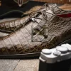 Flash Sale Marco di Milano Lacio Caiman Crocodile Derby Wood Green WoodGreen