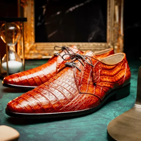 marco_di_milano_lacio_cai_7.webp Cheap Marco di Milano Lacio Caiman Crocodile Derby Brandy