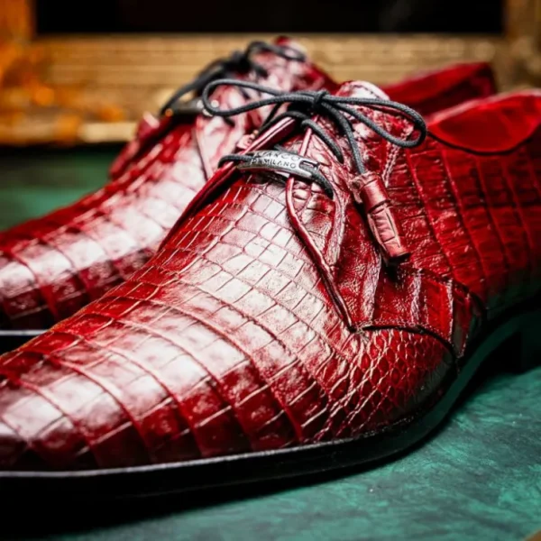 Sale Marco di Milano Lacio Caiman Crocodile Derby Wine