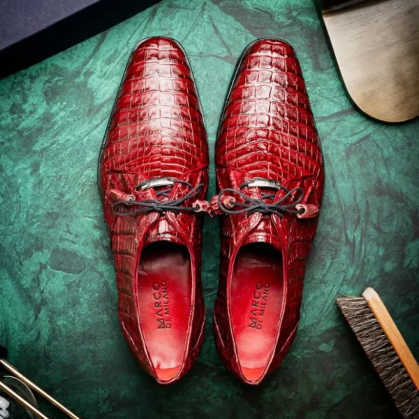 Sale Marco di Milano Lacio Caiman Crocodile Derby Wine