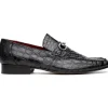 Best Sale Marco di Milano Landro Caiman Crocodile Bit Loafers Black
