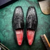 Best Sale Marco di Milano Landro Caiman Crocodile Bit Loafers Black