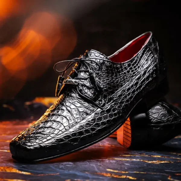 marco_di_milano_leonardo__10.webp Flash Sale Marco di Milano Leonardo Caiman Crocodile Derby Black
