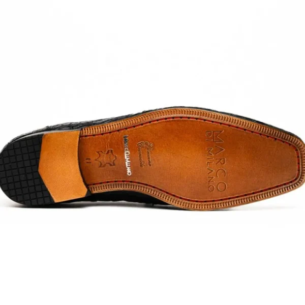 marco_di_milano_leonardo__4.webp Flash Sale Marco di Milano Leonardo Caiman Crocodile Derby Black