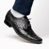 Flash Sale Marco di Milano Leonardo Caiman Crocodile Derby Black