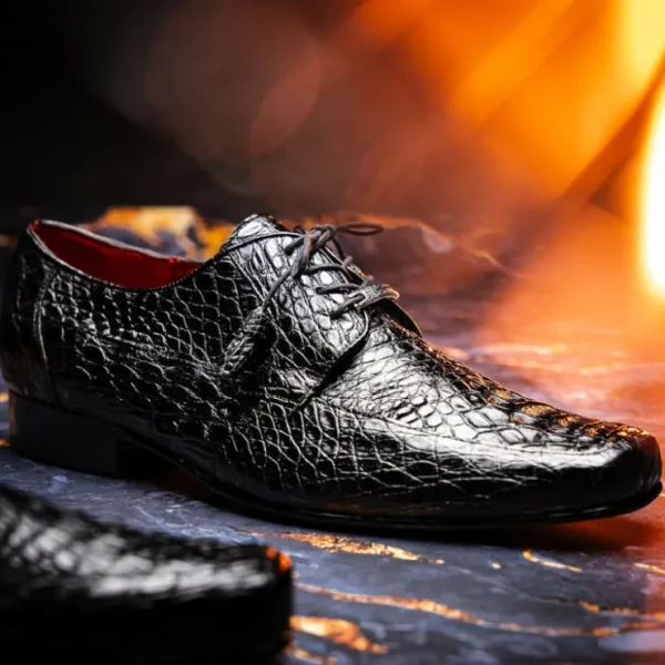 marco_di_milano_leonardo__8.webp Flash Sale Marco di Milano Leonardo Caiman Crocodile Derby Black