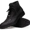 Flash Sale Marco di Milano Leoni Caiman Crocodile Lace Up Boots Oil Black OilBlack