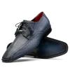 New Marco di Milano Lucca Ostrich & Stingray Shoes Navy