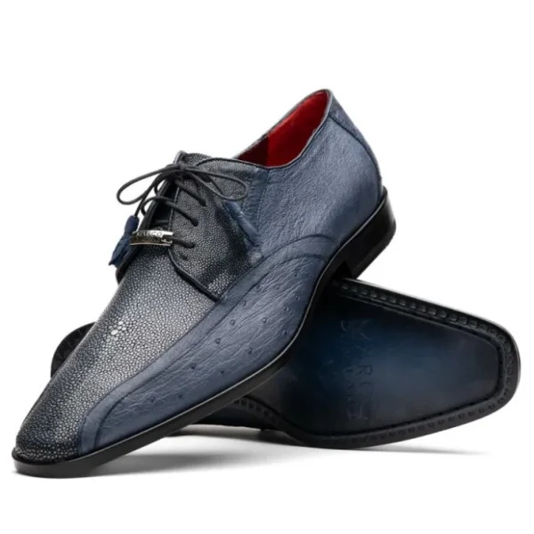 marco_di_milano_lucca_ost_2.webp New Marco di Milano Lucca Ostrich & Stingray Shoes Navy