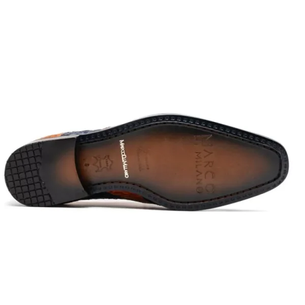 marco_di_milano_luciano_c_1-1.webp Outlet Marco di Milano Luciano Caiman Crocodile Wingtip Shoes Blue / Brandy