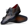 Online Marco di Milano Luciano Caiman Crocodile Wingtip Shoes Navy / Brown