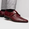 Cheap Marco di Milano Luigi Caiman Crocodile Monk Strap Wine