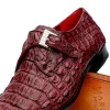 Cheap Marco di Milano Luigi Caiman Crocodile Monk Strap Wine