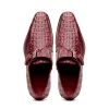 Cheap Marco di Milano Luigi Caiman Crocodile Monk Strap Wine