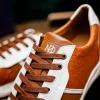 Cheap Marco di Milano Lyon II Ostrich Quill & Calfskin Sneakers Brandy / White