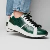 Hot Marco di Milano Lyon Ostrich Leg & Calfskin Sneakers Green / White