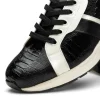Clearance Marco di Milano Lyon Ostrich Leg & Calfskin Sneakers Black / White