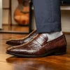 Cheap Marco di Milano Matteo Alligator Penny Loafer Brown