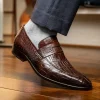 Cheap Marco di Milano Matteo Alligator Penny Loafer Brown