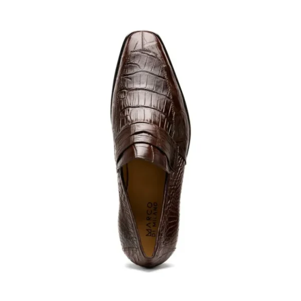 Cheap Marco di Milano Matteo Alligator Penny Loafer Brown
