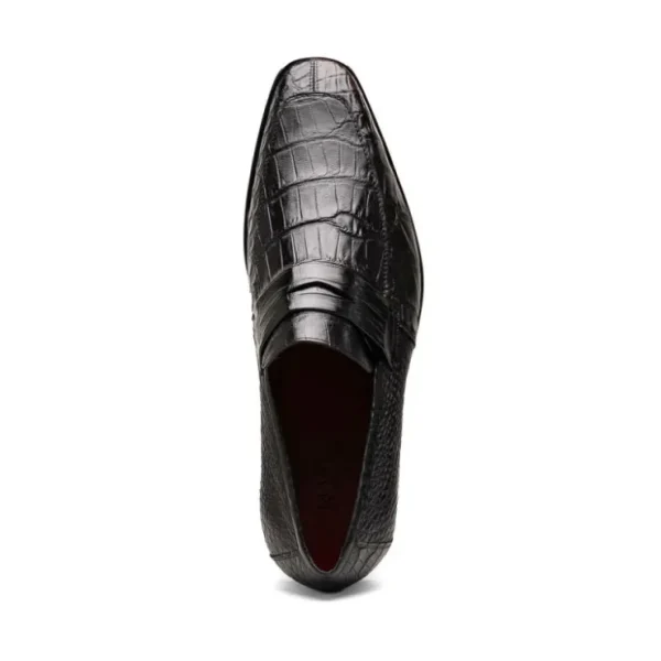 Cheap Marco di Milano Matteo Alligator Penny Loafer Black