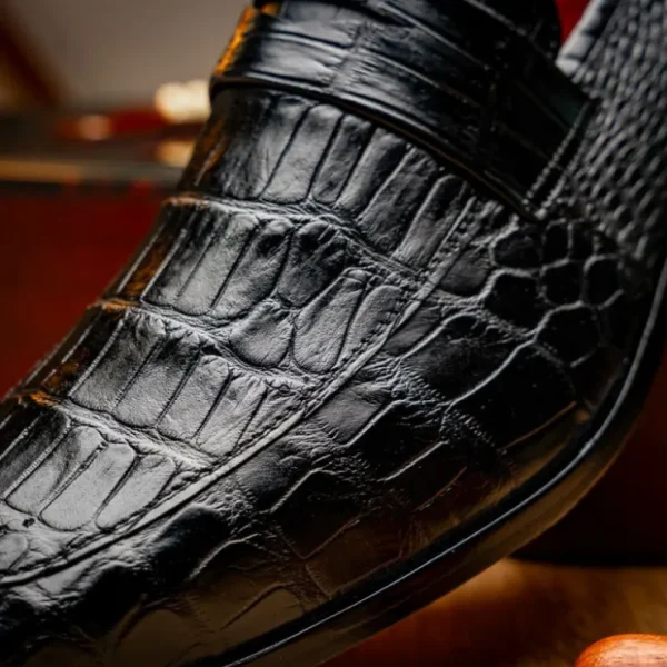 Cheap Marco di Milano Matteo Alligator Penny Loafer Black