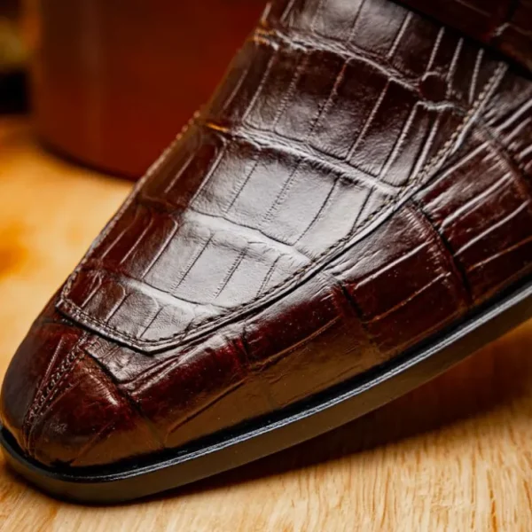 Cheap Marco di Milano Matteo Alligator Penny Loafer Brown
