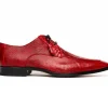 Hot Marco di Milano Merida Caiman & Lizard Derby Red