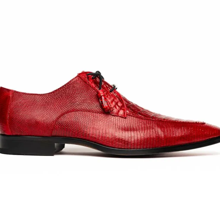 Hot Marco di Milano Merida Caiman & Lizard Derby Red