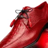 Hot Marco di Milano Merida Caiman & Lizard Derby Red