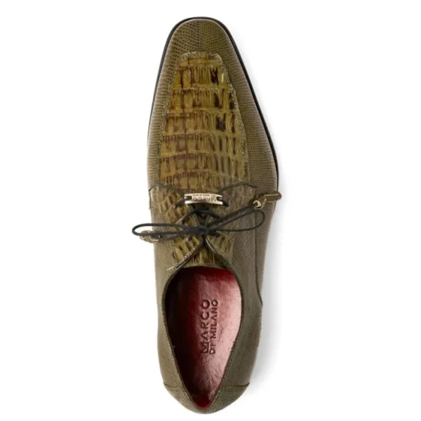 marco_di_milano_merida_ca_3-5.webp Clearance Marco di Milano Merida Caiman & Lizard Derby Olive Green OliveGreen