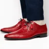 Hot Marco di Milano Merida Caiman & Lizard Derby Red