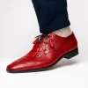 Hot Marco di Milano Merida Caiman & Lizard Derby Red