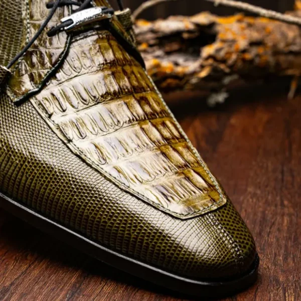 marco_di_milano_merida_ca_6-5.webp Clearance Marco di Milano Merida Caiman & Lizard Derby Olive Green OliveGreen