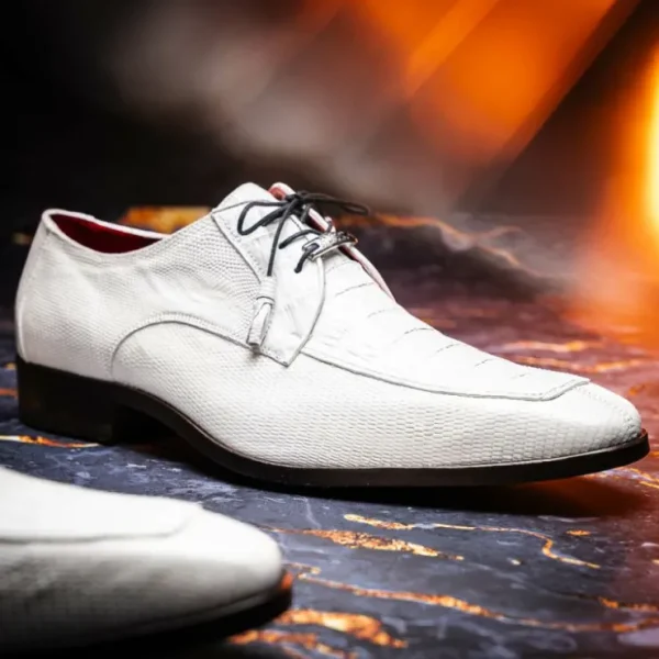 Discount Marco di Milano Merida Caiman & Lizard Derby White