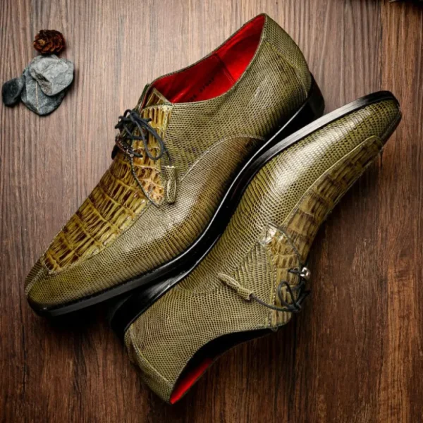 marco_di_milano_merida_ca_8-5.webp Clearance Marco di Milano Merida Caiman & Lizard Derby Olive Green OliveGreen