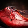 Hot Marco di Milano Merida Caiman & Lizard Derby Red