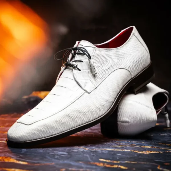 Discount Marco di Milano Merida Caiman & Lizard Derby White