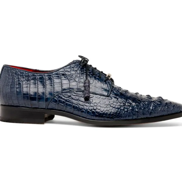 Cheap Marco di Milano Nilo Nile Crocodile Derby Navy