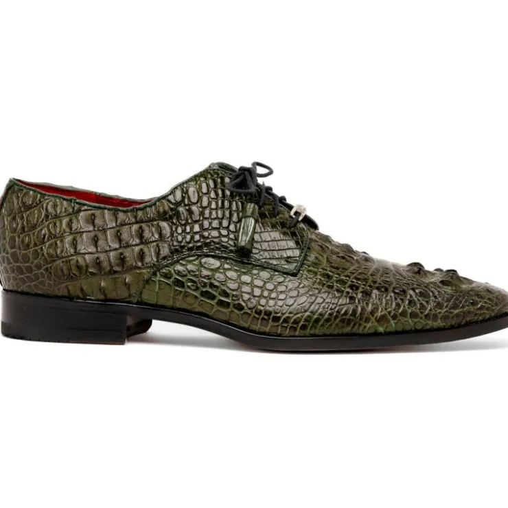 Cheap Marco di Milano Nilo Nile Crocodile Derby Wood Green WoodGreen