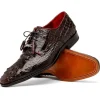 Fashion Marco di Milano Nilo Nile Crocodile Derby Wine