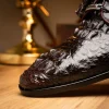 Fashion Marco di Milano Nilo Nile Crocodile Derby Wine