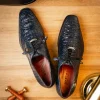 Cheap Marco di Milano Nilo Nile Crocodile Derby Navy